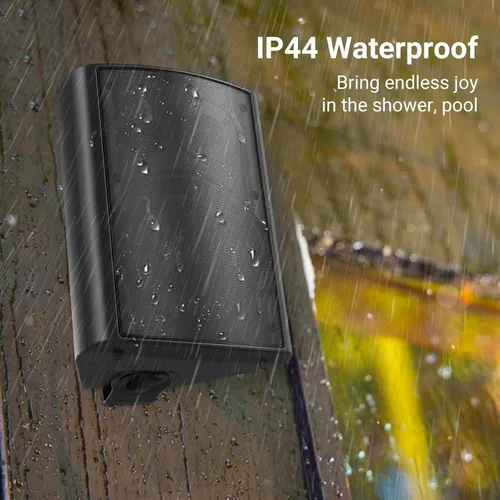Vista 3 de STUDIOFINIX Altavoces Bluetooth de 6.5 pulgadas para interiores y exteriores, impermeables, con cable, para montaje en pared, altavoces activos