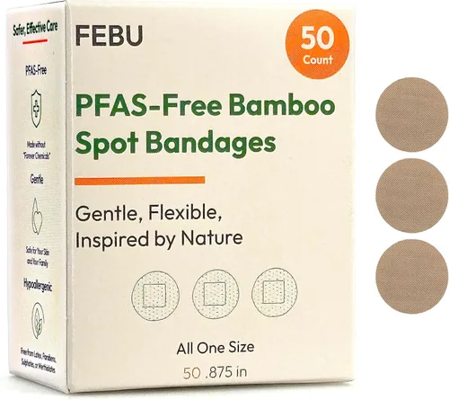 Vista 13 de FEBU Vendajes de bambú sin PFAS, 30 unidades para nudillos y dedos Apósito de tela flexible, respetuoso del medio ambiente, totalmente