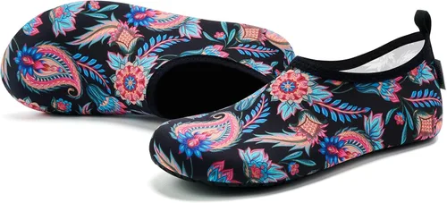 Vista 4 de Vifuur - Zapatos para deportes acuáticos, calcetines acuáticos, de secado rápido, para yoga, dan la sensación de andar descalzo, sin cordones