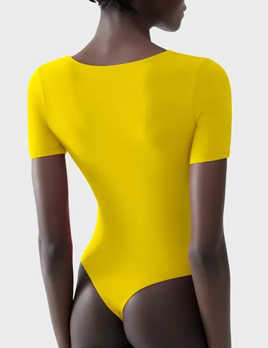 Vista 4 de PUMIEY Body de manga corta con cuello en V para mujer, colección Sharp