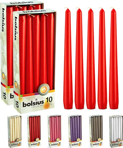 Vista 15 de Bolsius Velas alargadas blancas (10 pulgadas)