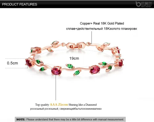 Vista 3 de FEDONA Brazalete con colgantes bañado en oro, plata fina, piedras estilo diamante, aleación, Multicolor, AMZ611152280