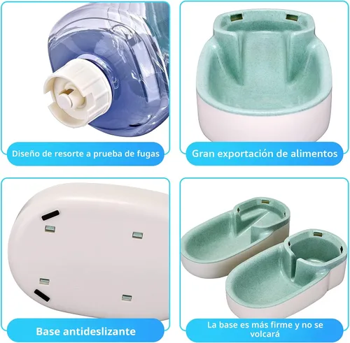 Vista 5 de Kacoomi Alimentador Automático para Perros y Gatos y Dispensador de Agua, Conjunto de Alimentador por Gravedad y Dispensador de Agua con Cuenco