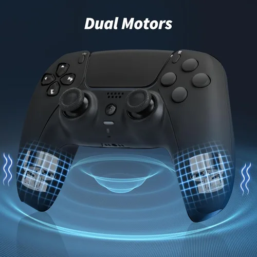 Vista 3 de Gatoo Wireless Controller Compatible with PS5/PS5 Slim/PS5 Pro with1500mAh Battery, Dual Vibration, 3.5mm Audio Jack, 6-Axis Motion, Speaker (Black)