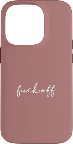 Vista 17 de Funda para iPhone 16 Dusty Rose Fuck Off Divertida manuscrita a mano con refranes sarcásticos groseros