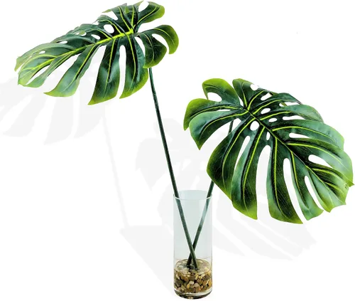Vista 10 de LCG Florals Planta Monstera artificial de 3 pies, en maceta, planta de esquina falsa grande para interiores, vegetación sintética realista