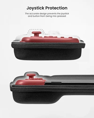 Vista 4 de tomtoc Carrying Case for Hori Nintendo Switch Split Pad Compact, Hard Shell Protective Travel Bag with 10 Game Cartridges, Split Pad Fit Controllers