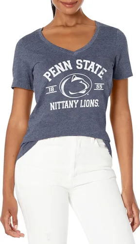 Vista 30 de Blue 84 NCAA Camiseta de mujer de tres combinaciones con mascota