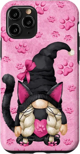 Vista 29 de Black Cat Halloween Gnome Decor Cute Pattern for Cat Mom Case for iPhone 17