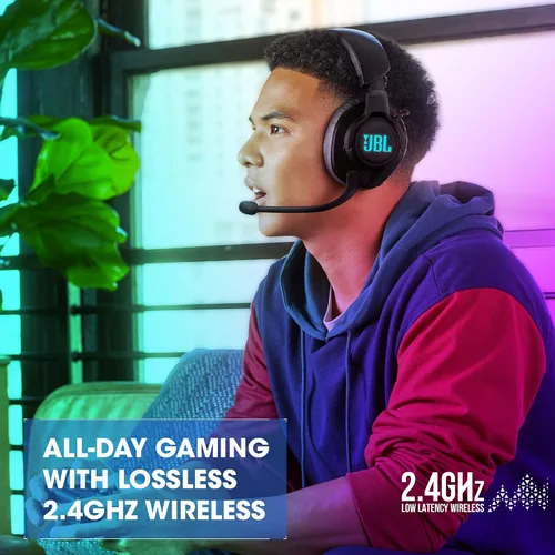 Vista 3 de JBL Quantum 610 Auriculares inalámbricos supraaurales para videojuegos
