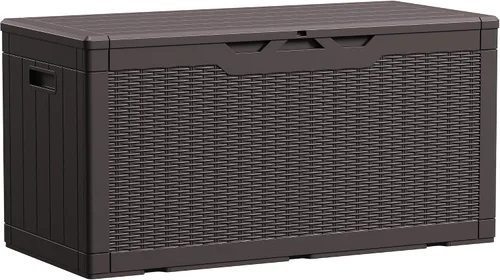 Vista 21 de Devoko Caja de cubierta de 29 galones, caja de almacenamiento al aire libre de resina impermeable Bloqueable y resistente a los rayos UV