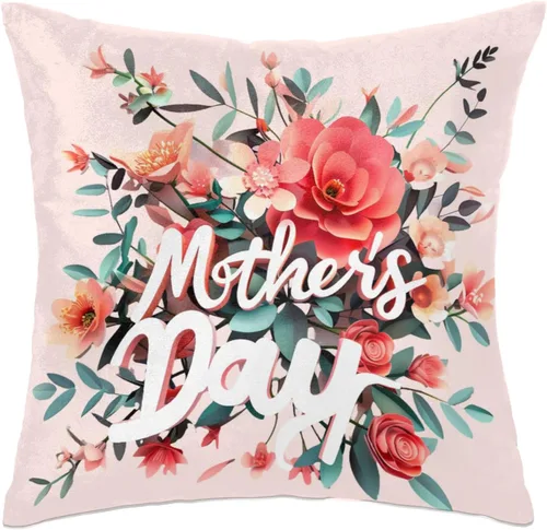 Vista 12 de Funda de almohada personalizada para mamá, funda de almohada cuadrada para el día de la madre, decoración de 16 pulgadas, vegetación
