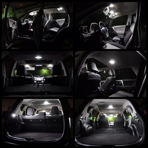 Vista 5 de Kit de bombillas LED para interiores para Hyundai Santa Fe 2013 2014 2015 2016 2017 2018 2019 2020 mapa, cúpula, espejo de tocador, cajuela, placa