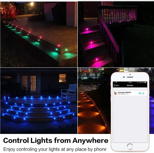 Vista 6 de Kit de luces LED para cubierta de bajo voltaje impermeable IP65 Φ1.22" Lámpara empotrable LED en el suelo de iluminación exterior jardín patio patio