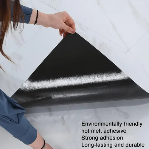 Vista 6 de Alfombra de pasillo para pasillo, baldosas de PVC con textura de mármol para despegar y pegar, tapetes autoadhesivos impermeables para cocina