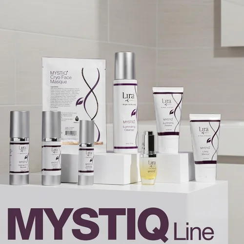 Vista 2 de Lira Clinical MYSTIQ Cryo Masque - Mascarilla refrescante facial con glicerina y extractos de frutas para recuperación de terapia de inducción