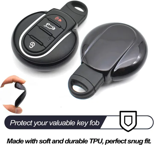 Vista 3 de MECHCOS Compatible con Mini Cooper Clubman Countryman F54 F55 F56 F57 F60, Funda de llave con 3 4 botones, Protector de llave con control remoto