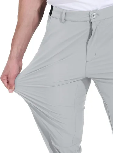 Vista 5 de Rdruko Pantalones de golf elásticos para hombre, de secado rápido, ligeros, casuales, con bolsillos