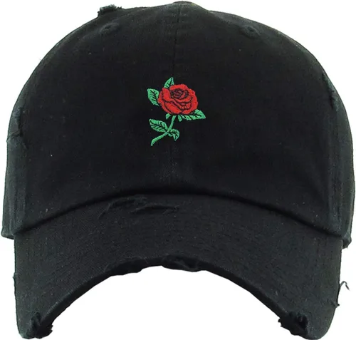 Vista 2 de KBETHOS Gorra de béisbol ajustable unisex con diseño de flores de rosas para hombre y mujer