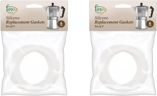 Vista 6 de Fino Junta de repuesto para cafetera espresso de 3 tazas, silicona, juego de 4