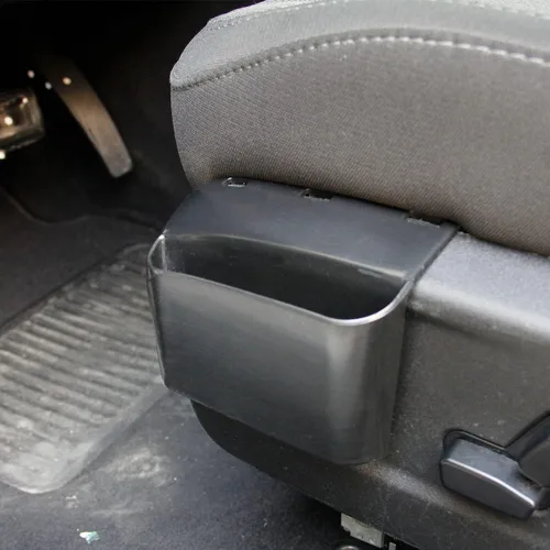 Vista 2 de Caja de almacenamiento negra para asiento del conductor, accesorios para Dodge Charger 2015-2021