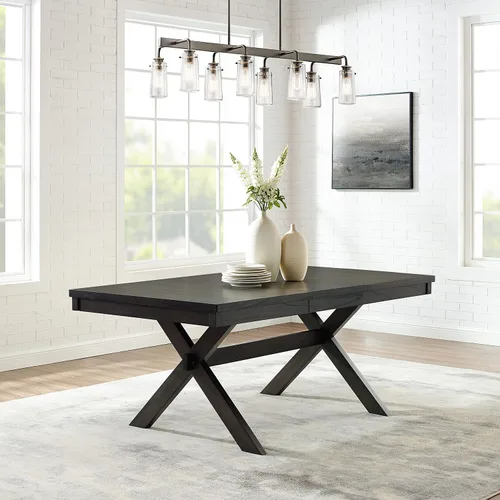 Vista 2 de Crosley Furniture Hayden Modern Farmhouse - Mesa de comedor de madera, pizarra