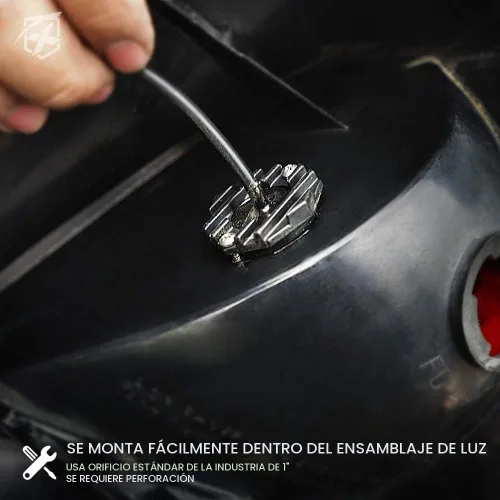 Vista 6 de Xprite Kit de luces estroboscópicas LED ámbar con 14 patrones de destello, montaje en superficie, faro trasero, parrilla intermitente