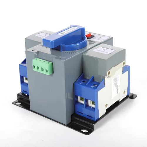 Vista 4 de Interruptor de transferencia automática de doble potencia, interruptor de cambio de generador de energía dual 63A 2P, interruptor comercial de 110 V