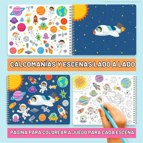 Vista 3 de Libros de calcomanías para niños pequeños de 2 a 4 años, libro de calcomanías para niños pequeños, actividades de aprendizaje preescolar Azul