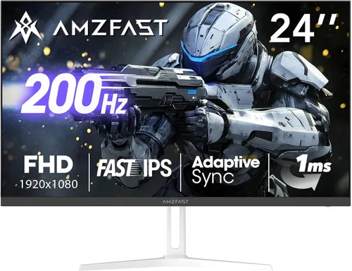 Vista 15 de Amzfast Monitor para juegos de 24 pulgadas 180Hz QHD (2560 × 1440), monitor IPS rápido, compatible con G-SYNC de 1 ms, altavoces incorporados, 96%