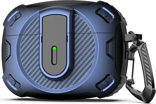 Vista 38 de RFUNGUANGO Funda para AirPod de 2ª generación con kit de limpieza, armadura protectora de carcasa dura militar con bloqueo para funda de carga