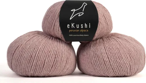Vista 108 de 100% Hilo de Alpaca Baby para Tejer y Ganchillo - 1 Cono de Hilo Premium DK - Ligero, Hipoalergénico y Térmico Hecho en Perú - Ideal para Proyectos