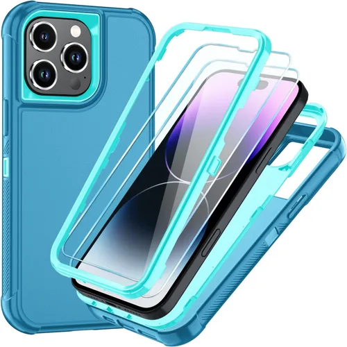 Vista 11 de SunStory Funda compatible con iPhone 11 con protector de pantalla HD, 3 capas de alta resistencia de cuerpo completo, funda protectora híbrida 3