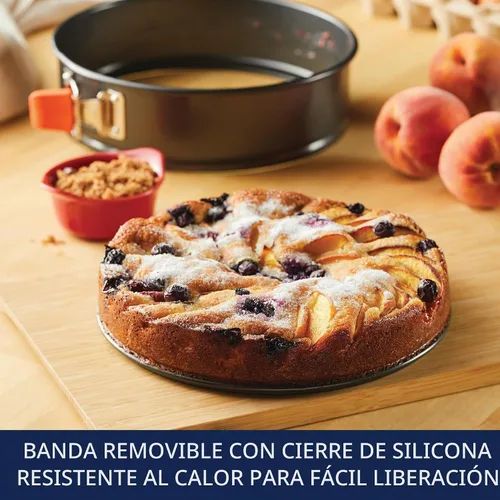 Vista 3 de Rachael Ray Oven Lovin' - Molde antiadherente desmontable para hornear con agarres, forma de resorte/molde para pastel/molde para pastel de queso