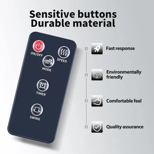 Vista 3 de Mando a distancia de repuesto compatible con ventilador de torre Uthfy HY-TF-803B HY-1001B para dormitorio