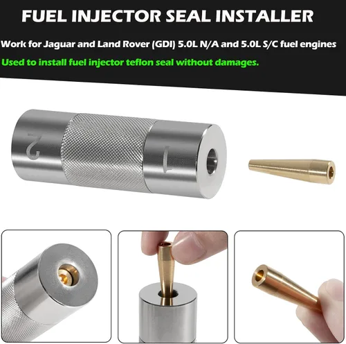 Vista 3 de Las herramientas de instalación del sello del inyector de combustible se adaptan a los motores de gasolina Land Rover Jaguar 3.0L y 5.0L, reemplazar
