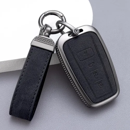 Vista 6 de YO&YOYE Compatible con funda para llave Toyota con llavero, estuche de cuero protector para llave inteligente para Camry RAV4 Highlander C-HR Prius