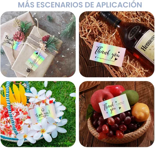 Vista 6 de 120 Tarjetas de Agradecimiento para Pequeñas Empresas, Mini 6 Estilos Tarjetas de Agradecimiento por Apoyar Notas de Compras Tarjetas