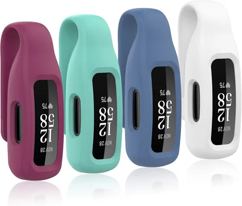 Vista 9 de Paquete de 4 fundas de clip compatibles con Fitbit Inspire 2/Fitbit Inspire 3, accesorio de repuesto de cierre de clip de silicona suave