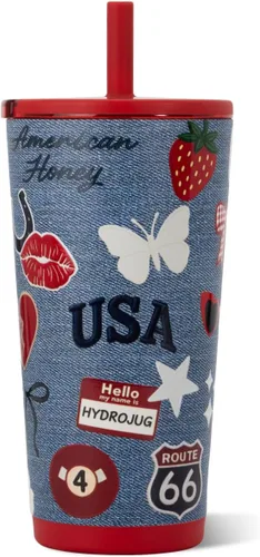 Vista 2 de HydroJug Everyday Tumbler 20 oz – Ceramic-Lined Insulated Tumbler with Straw and Soft-Touch Lid, Cup Holder Friendly, Double-Wall Vacuum Insulation