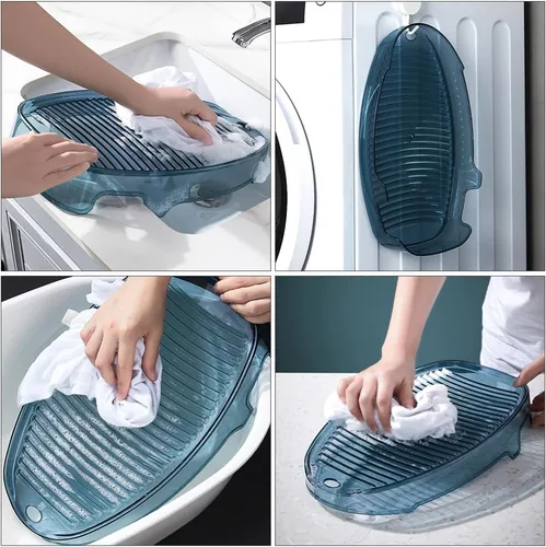 Vista 7 de 1pc Mini Washboard Underwear Washing Machine Wash Board Small Lavadora Portátil Small Washer Machine Small Washing Machine Portable Plastic Thicken