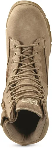 Vista 7 de HQ ISSUE Botas tácticas clásicas impermeables de 8 pulgadas con cremallera lateral para hombre