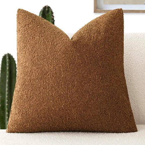 Vista 22 de Foindtower Fundas de almohada decorativas con textura de boucle, fundas de almohada sólidas, neutrales, suaves y acogedoras para silla, sofá