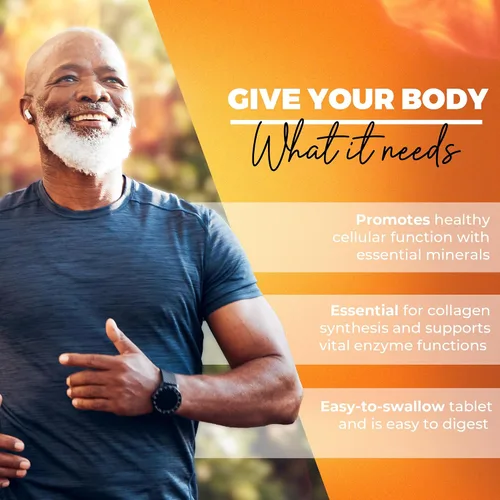 Vista 5 de Suplementos de cobre para mujeres y hombres (90 cápsulas) aumenta la energía, nutre el cuerpo, fórmula antienvejecimiento, incluye vitamina C, zinc