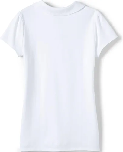 Vista 2 de Lands' End Polo de manga corta con cuello Peter Pan para niñas
