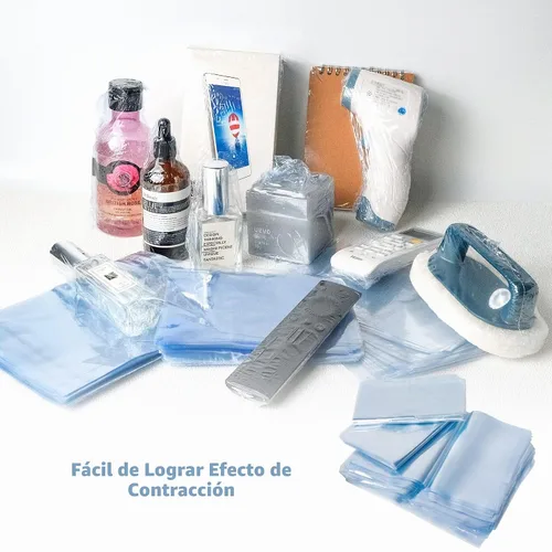 Vista 4 de 500 bolsas termorretráctiles de 6 x 8 pulgadas, bolsa retráctil transparente sin olor con orificio de ventilación, envoltura de película