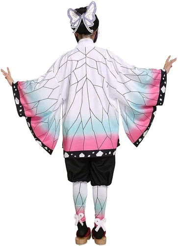 Vista 2 de miccostumes Disfraz de kimono de mariposa para mujer Oro