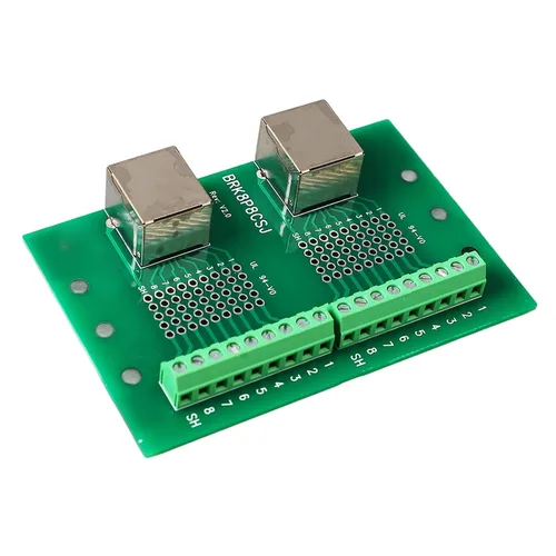 Vista 9 de Placa de conector Ethernet RJ45 dual con placa terminal de tornillo para transferencia de datos rápida y amplia aplicación