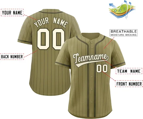 Vista 2 de Camiseta de béisbol de rayas finas personalizada hipster hip hop, camisetas deportivas con nombre y número del equipo personalizado para hombres