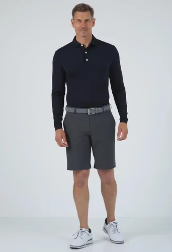Vista 9 de IBKUL Athleisure Wear - Polo de manga larga con protección solar UPF 50+ Icefil Cooling Tech 95199 para hombre